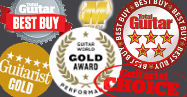 Total Guitar Best Buy Feb 2004, Total Guitar Best Buy Feb 2005, Guitarist Gold May 2005, Musicians Hotline 2006, Guitarist Choice June 2008